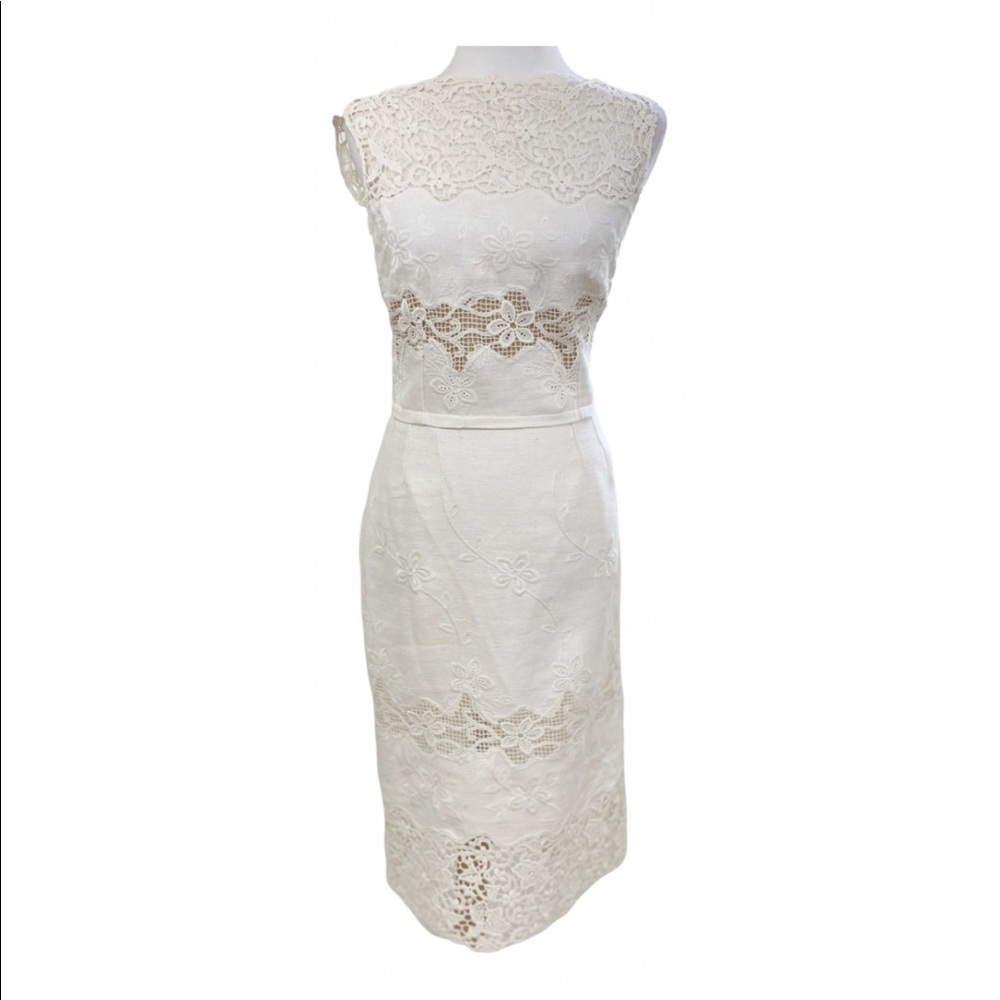 Vintage Dolce and Gabbana Ecru Linen Dress